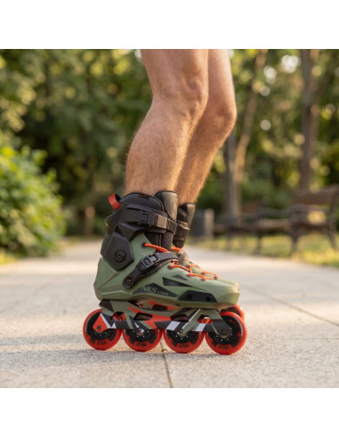 Na1601 łyżworolki slalomowe slayd zielone rozm. 41 nils extreme