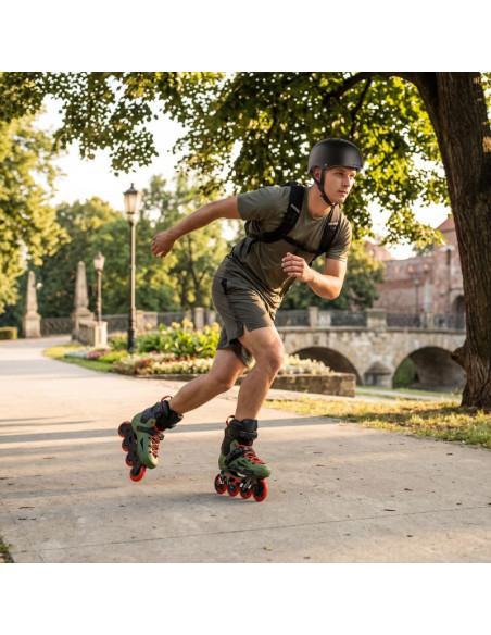 Na1601 łyżworolki slalomowe slayd zielone rozm. 40 nils extreme
