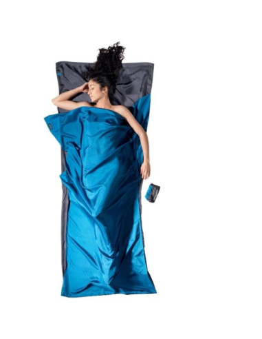Wkładka do śpiwora cocoon travelsheet silk, rhino/cornflower