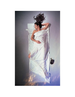 Wkładka do śpiwora z zamkniem dwukierunkowym cocoon travelsheet coupler silk/cotton, natural 2