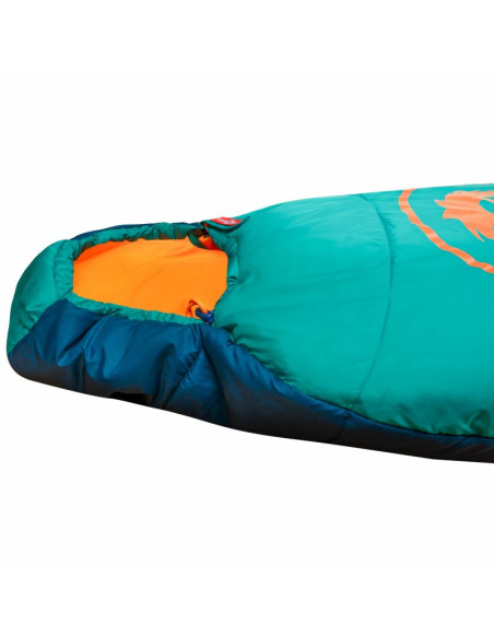 Śpiwór trollkids femund 3in1 zielony morski/niebieski madeirowski/zachód słońca na saharze (695-358)