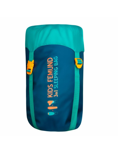 Śpiwór trollkids femund 3in1 zielony morski/niebieski madeirowski/zachód słońca na saharze (695-358)