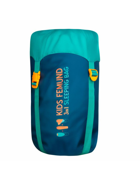 Śpiwór trollkids femund 3in1 zielony morski/niebieski madeirowski/zachód słońca na saharze (695-358)