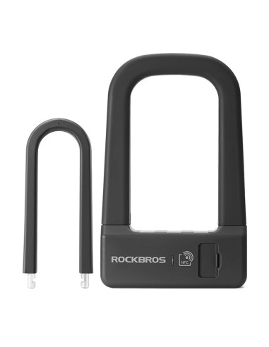 Zapięcie rowerowe rockbros rbns1 smart z czytnikiem nfc - czarne