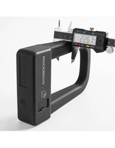 Zapięcie rowerowe rockbros rbns1 smart z czytnikiem nfc - czarne