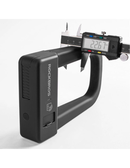 Zapięcie rowerowe rockbros rbns1 smart z czytnikiem nfc - czarne