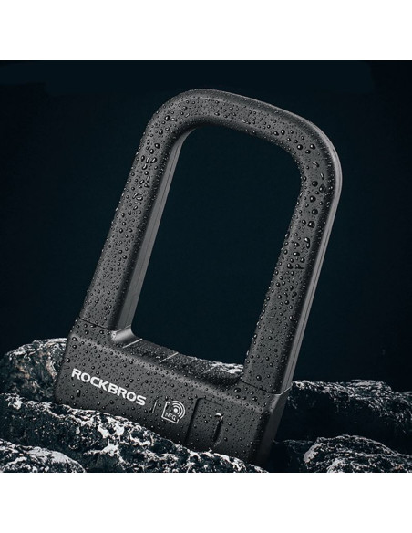 Zapięcie rowerowe rockbros rbns1 smart z czytnikiem nfc - czarne