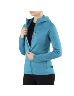 Bluza damska z kapturem viking jukon hoodie lady szybkoschnąca turkusowa (730/23/0900/70)