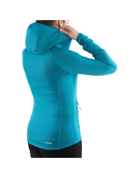 Bluza damska z kapturem viking jukon hoodie lady szybkoschnąca turkusowa (730/23/0900/70)