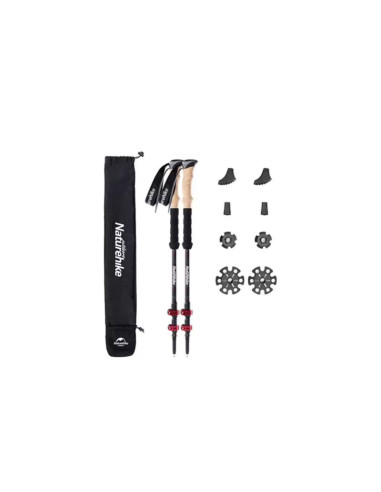 Kije carbon czerwone naturehike nh20ds003-red