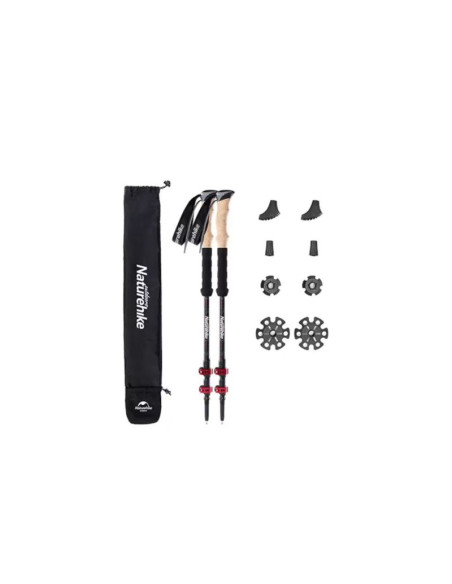 Kije carbon czerwone naturehike nh20ds003-red