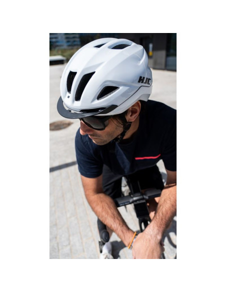 Kask rowerowy hjc crosser white r. m