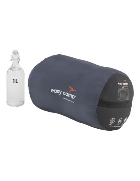 Easy camp 240209 śpiwór dorosły mikrofibra, oxford, poliester czarny