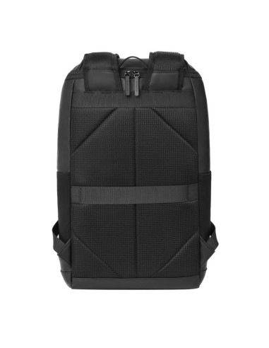 Rivacase eden plecak city backpack czarny poliester, skóra woskowana (pull up)