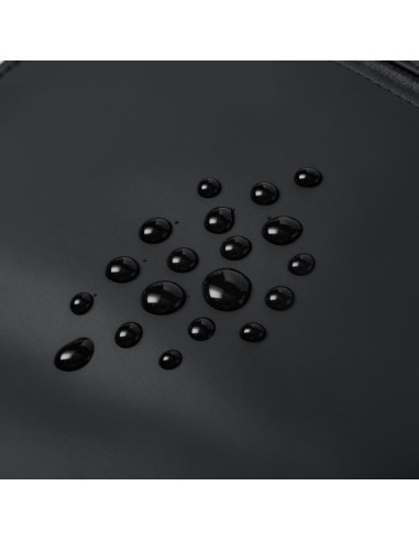 Rivacase eden plecak city backpack czarny poliester, skóra woskowana (pull up)