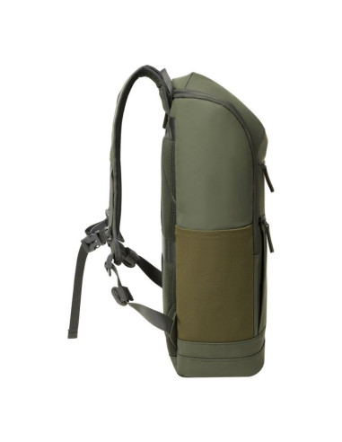 Rivacase eden plecak plecak podróżny oliwkowy skóra woskowana (pull up), poliester, przetworzony politereftalan etylenu (rpet)