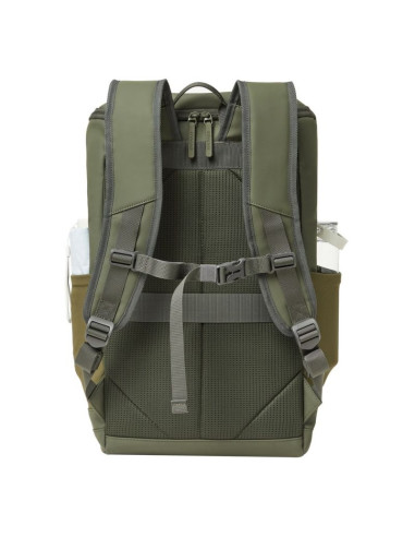 Rivacase eden plecak plecak podróżny oliwkowy skóra woskowana (pull up), poliester, przetworzony politereftalan etylenu (rpet)