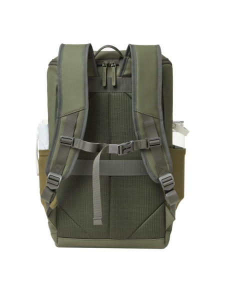 Rivacase eden plecak plecak podróżny oliwkowy skóra woskowana (pull up), poliester, przetworzony politereftalan etylenu (rpet)