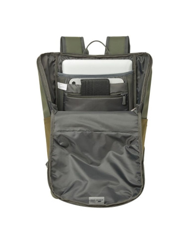Rivacase eden plecak plecak podróżny oliwkowy skóra woskowana (pull up), poliester, przetworzony politereftalan etylenu (rpet)