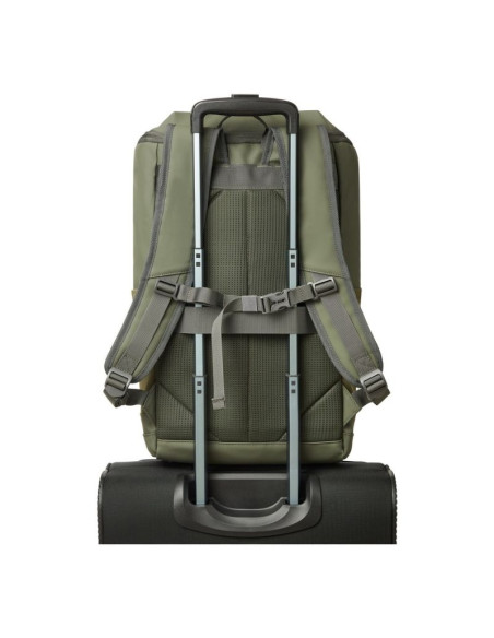 Rivacase eden plecak plecak podróżny oliwkowy skóra woskowana (pull up), poliester, przetworzony politereftalan etylenu (rpet)