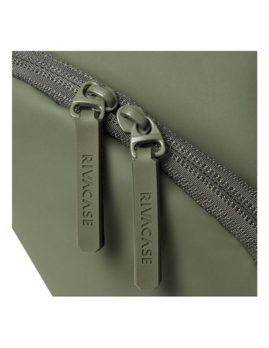 Rivacase eden plecak plecak podróżny oliwkowy skóra woskowana (pull up), poliester, przetworzony politereftalan etylenu (rpet)