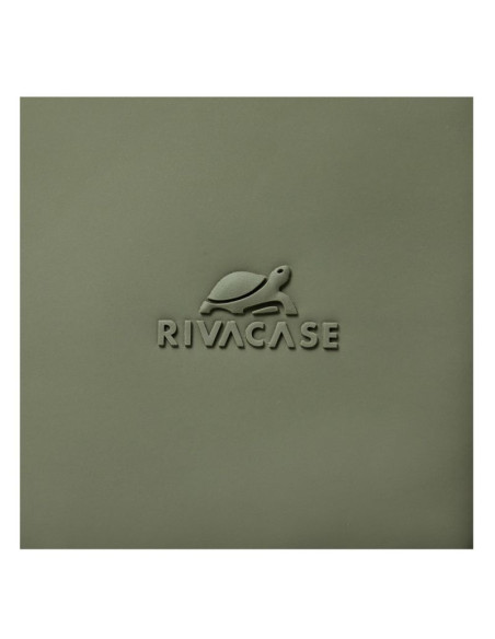 Rivacase eden plecak plecak podróżny oliwkowy skóra woskowana (pull up), poliester, przetworzony politereftalan etylenu (rpet)