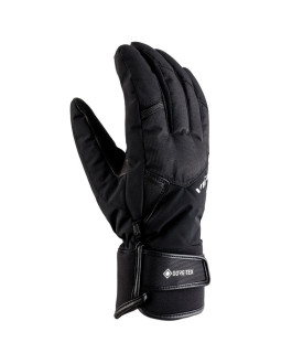 Rękawice narciarskie męskie viking branson gtx ski man gore-tex elementy skóry naturalnej czarne (160/25/3054/0900)