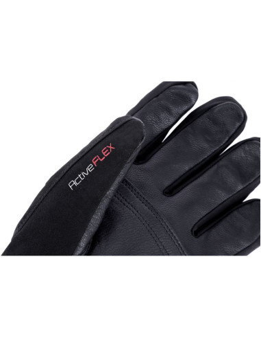 Rękawice narciarskie męskie viking branson gtx ski man gore-tex elementy skóry naturalnej czarne (160/25/3054/0900)