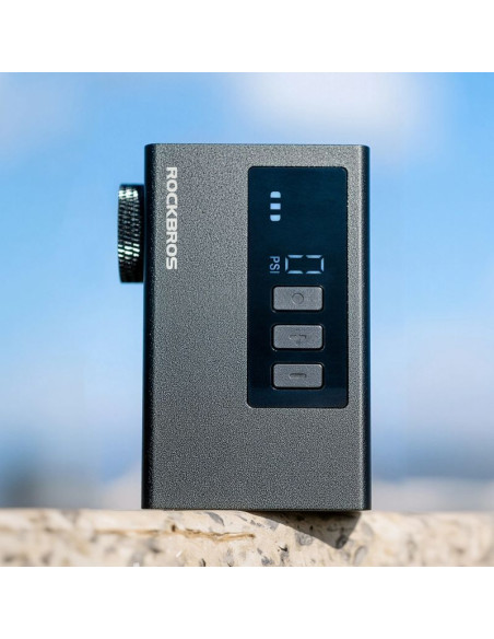 Pompka akumulatorowa rockbros as240 pro 120 psi kompresor 420mah - czarna