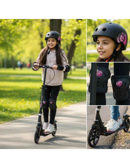 Hm800 hulajnoga fly różowa nils extreme