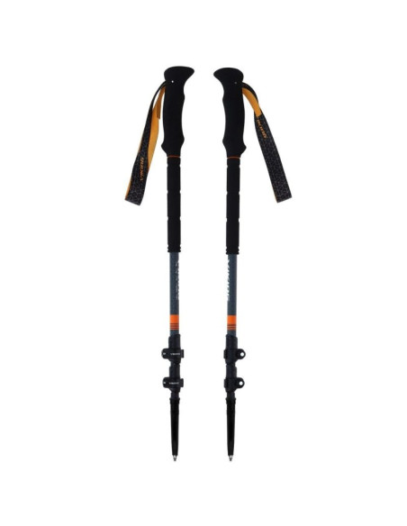 Kije skitourowe viking kangri skitouring 65-135cm, szaro-pomarańczowe
