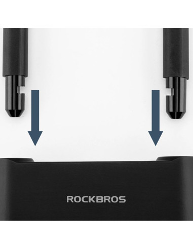 Zapięcie rowerowe rockbros 32210818001 smart z czytnikiem linii papilarnych i łącznością bluetooth - czarny