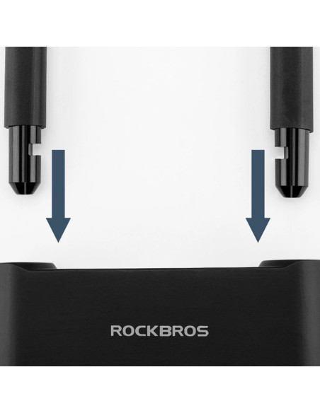 Zapięcie rowerowe rockbros 32210818001 smart z czytnikiem linii papilarnych i łącznością bluetooth - czarny