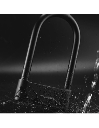 Zapięcie rowerowe rockbros 32210818001 smart z czytnikiem linii papilarnych i łącznością bluetooth - czarny