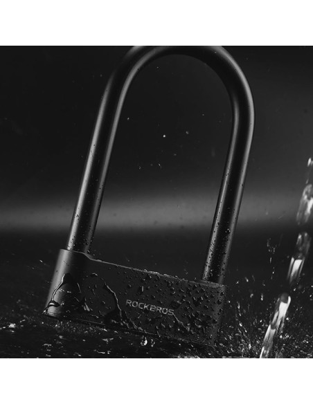 Zapięcie rowerowe rockbros 32210818001 smart z czytnikiem linii papilarnych i łącznością bluetooth - czarny