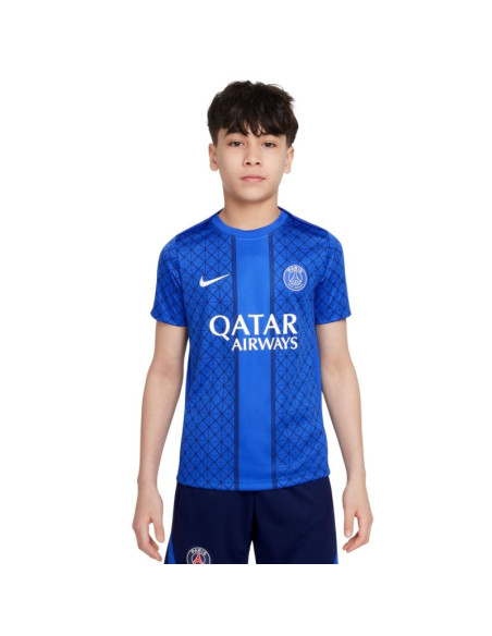 Koszulka dla dzieci nike psg academy pro home niebieska hj8074 406