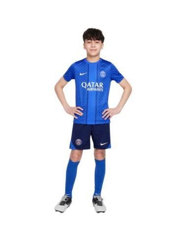 Koszulka dla dzieci nike psg academy pro home niebieska hj8074 406