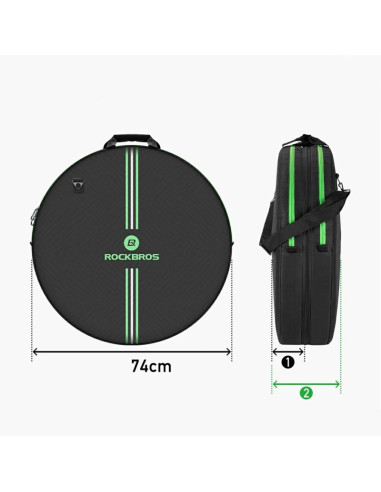 Pokrowiec transportowy rockbros d40 na koło ø74cm - czarny
