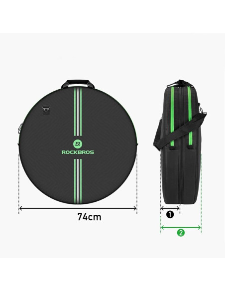 Pokrowiec transportowy rockbros d40 na koło ø74cm - czarny