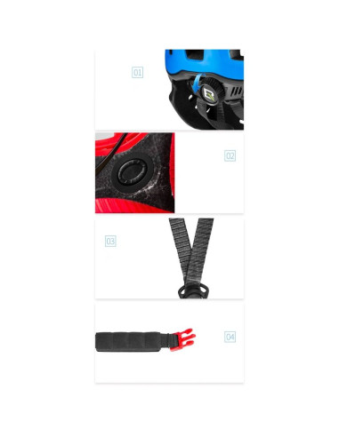 Kask rowerowy rockbros tt-32sobl-s dziecięcy z odpinaną szczęką rozmiar s - czarno-pomarańczowy