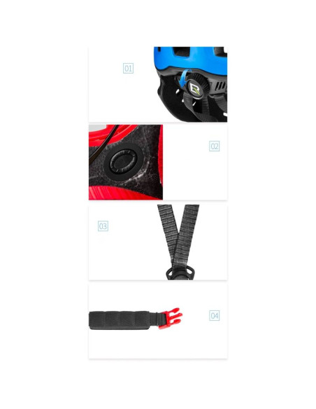 Kask rowerowy rockbros tt-32sobl-s dziecięcy z odpinaną szczęką rozmiar s - czarno-pomarańczowy