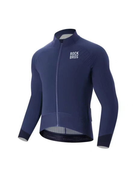 Kurtka rowerowa rockbros ydwt014 zimowa polarowa dwuwarstwowa rozmiar xl - niebieska