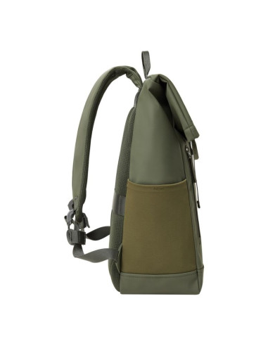 Rivacase eden plecak plecak podróżny oliwkowy skóra woskowana (pull up), poliester, przetworzony politereftalan etylenu (rpet)