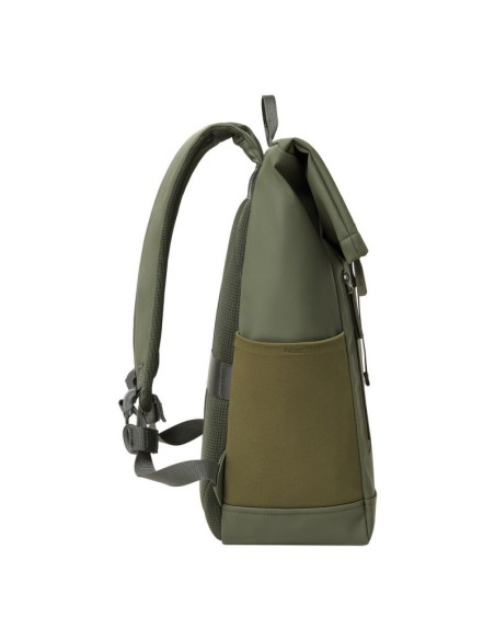 Rivacase eden plecak plecak podróżny oliwkowy skóra woskowana (pull up), poliester, przetworzony politereftalan etylenu (rpet)