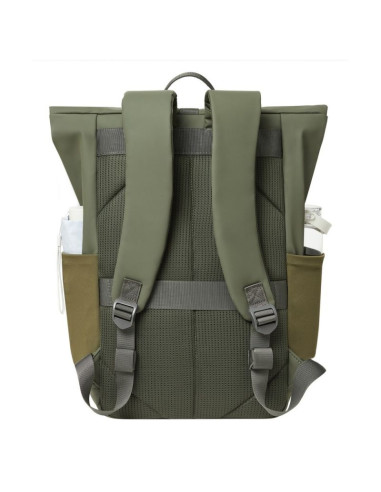 Rivacase eden plecak plecak podróżny oliwkowy skóra woskowana (pull up), poliester, przetworzony politereftalan etylenu (rpet)