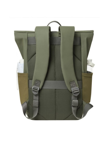 Rivacase eden plecak plecak podróżny oliwkowy skóra woskowana (pull up), poliester, przetworzony politereftalan etylenu (rpet)