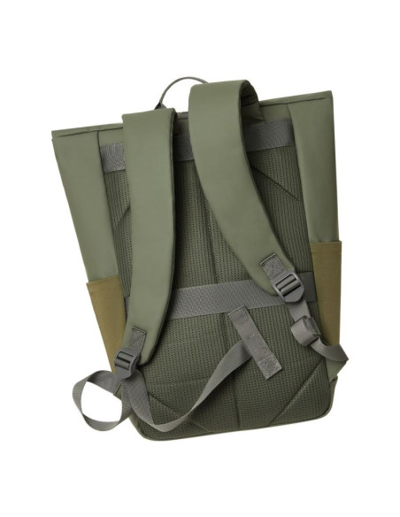 Rivacase eden plecak plecak podróżny oliwkowy skóra woskowana (pull up), poliester, przetworzony politereftalan etylenu (rpet)