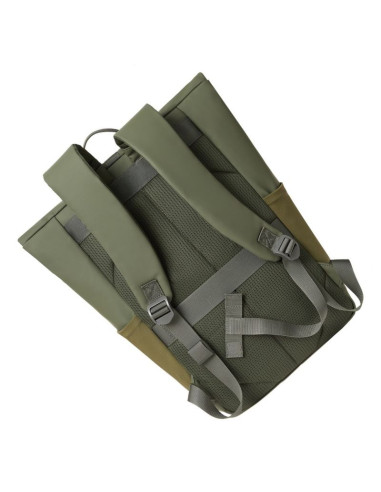 Rivacase eden plecak plecak podróżny oliwkowy skóra woskowana (pull up), poliester, przetworzony politereftalan etylenu (rpet)