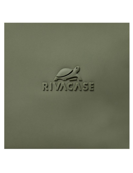 Rivacase eden plecak plecak podróżny oliwkowy skóra woskowana (pull up), poliester, przetworzony politereftalan etylenu (rpet)