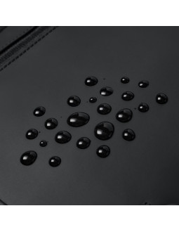 Rivacase eden plecak plecak rolowany czarny poliester, skóra woskowana (pull up)